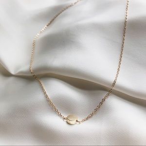 Circle Pendant Dainty Necklace